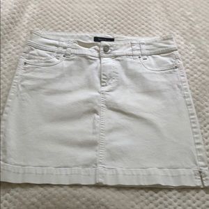 WHBM White Denim Skirt